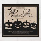 Pour Bouteilles De Bière Citrouille Ale Étiquette (Étiquettes simples)
