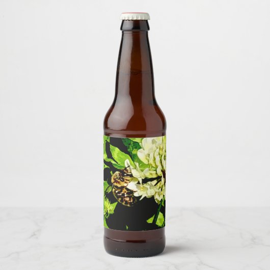 Pour Bouteilles De Bière Étiquette d'eau d'abeilles (Devant)