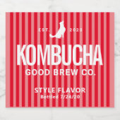Pour Bouteilles De Bière Kombucha Kitchen Brew Étiquette Design (Étiquettes simples)