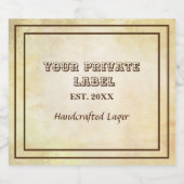 Pour Bouteilles De Bière Parchemin vintage D'Âge Votre Vin Étiquette Privé (Étiquettes simples)