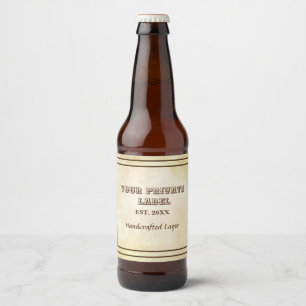 Pour Bouteilles De Bière Parchemin vintage D'Âge Votre Vin Étiquette Privé