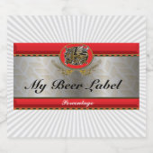 Pour Bouteilles De Bière Pilsener Beer Étiquette Rouge (Étiquettes simples)