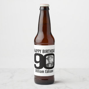 Pour Bouteilles De Bière quatre-vingt-dixième Étiquette fait sur commande