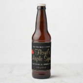 Pour Bouteilles De Bière Sirop d'érable Nom Étiquette noir (Devant)