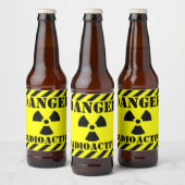 Pour Bouteilles De Bière Symbole RADIOACTIVE Drôle Étiquette d'avertissemen (Bouteilles)