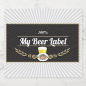 Pour Bouteilles De Bière Top Shelf Black Beer Étiquette (Étiquettes simples)