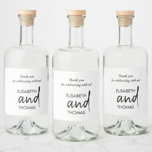 Pour Bouteilles De Liqueur Étiquettes minimalistes modernes et élégants