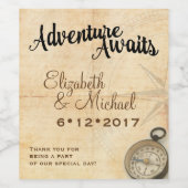 Pour Bouteilles De Vin Adventure Await Wine Bottle Étiquette (Étiquettes simples)