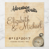 Pour Bouteilles De Vin Adventure Await Wine Bottle Étiquette 2 (Étiquettes simples)