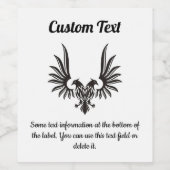 Pour Bouteilles De Vin Aigle à deux têtes Étiquette (Étiquettes simples)