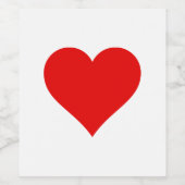 Pour Bouteilles De Vin Amour - Étiquette du coeur (Étiquettes simples)