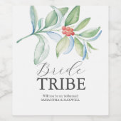 Pour Bouteilles De Vin Aquarelle Noël Bridesmaid Proposition Étiquette (Étiquettes simples)
