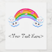 Pour Bouteilles De Vin Arc-en-ciel Clouds Étiquette bouteille (Étiquettes simples)