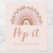 Pour Bouteilles De Vin Boho Rainbow Bottle Étiquette (Étiquettes simples)