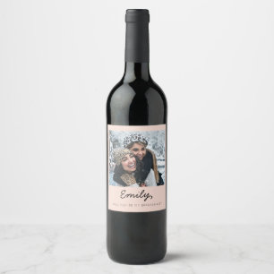 Pour Bouteilles De Vin Boho Serez-Vous Mon Épouse Proposition Étiquette À