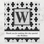 Pour Bouteilles De Vin Carreau hexagonale Imprimer Monogramme Étiquette à (Étiquettes simples)