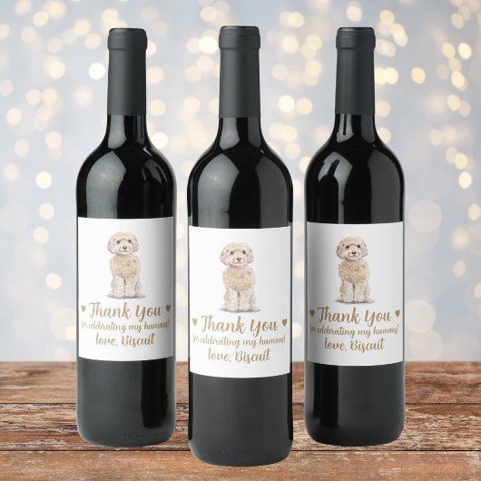 Pour Bouteilles De Vin Cockapoo Dog I Do Too Mariage Wine Étiquette