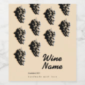 Pour Bouteilles De Vin Design Étiquette moderne (Étiquettes simples)