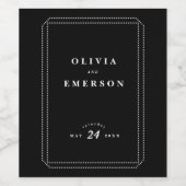 Pour Bouteilles De Vin Design mariage étiquette (Étiquettes simples)