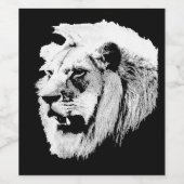 Pour Bouteilles De Vin Étiquette africain Safari Lion (Étiquettes simples)