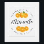 Pour Bouteilles De Vin Étiquette Arancello sur mesure<br><div class="desc">Elégante et moderne bouteille d'arancello étiquette avec le texte arancello, fait maison avec amour et votre nom en calligraphie chic script et typographie moderne sur un arrière - plan blanc avec une touche élégante de jolies tranches d'aquarelle orange et orange. Ajoutez simplement votre nom ou votre entreprise. Conçu exclusivement pour...</div>