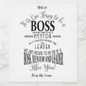 Pour Bouteilles De Vin Étiquette Boss Wine (Étiquettes simples)