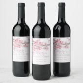 Pour Bouteilles De Vin Étiquette : CHERRY BLOSSOM : TEXTE PERSONNALISABLE (Bouteilles)