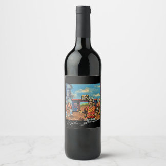 Pour Bouteilles De Vin Étiquette d'art vinicole