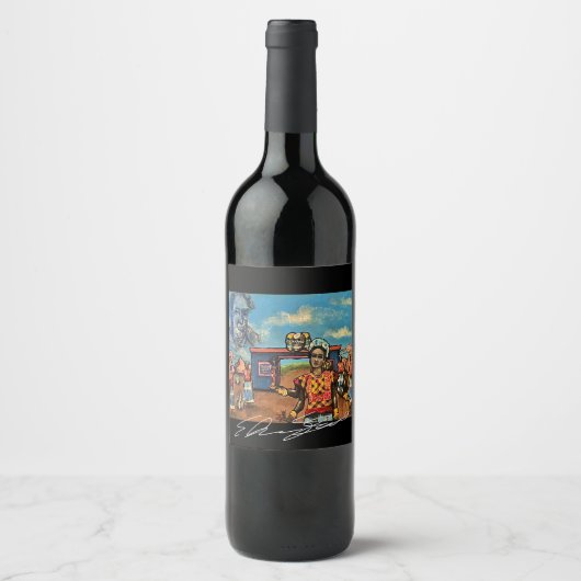 Pour Bouteilles De Vin Étiquette d'art vinicole (Devant)