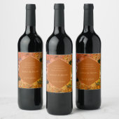 Pour Bouteilles De Vin Étiquette d'automne fleuri Boho (Bouteilles)