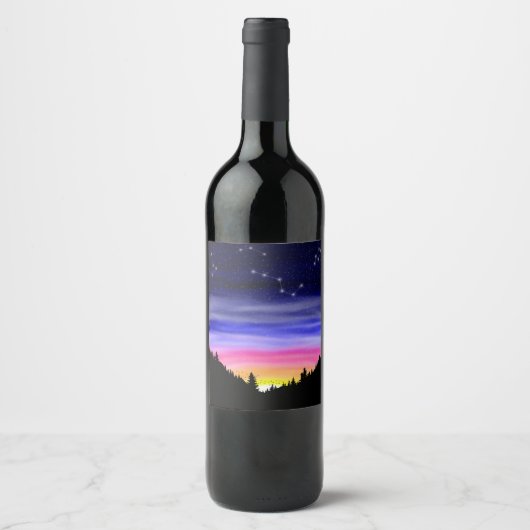 Pour Bouteilles De Vin Étiquette Diamond Night Wine (Devant)