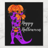 Pour Bouteilles De Vin Étiquette fashionista Witch (Étiquettes simples)