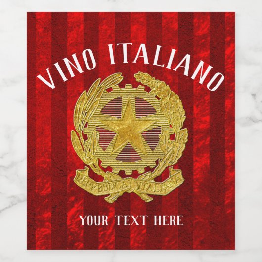 Pour Bouteilles De Vin Étiquette italien (Étiquettes simples)