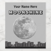 POUR BOUTEILLES DE VIN ÉTIQUETTE MOONSHINE (Étiquettes simples)