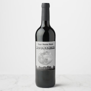 POUR BOUTEILLES DE VIN ÉTIQUETTE MOONSHINE