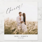 Pour Bouteilles De Vin Étiquette photo Mariage simple (Étiquettes simples)