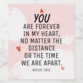 Pour Bouteilles De Vin Étiquette Valentin, Étiquette Valentin personnalis (Étiquettes simples)