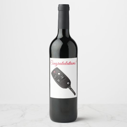 Pour Bouteilles De Vin Félicitations Étiquette Set (Devant)