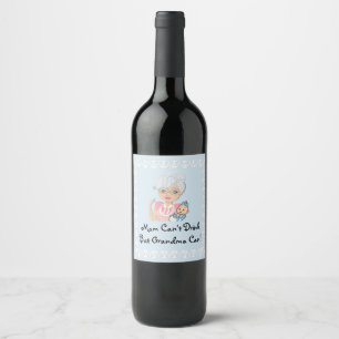 Pour Bouteilles De Vin Grand-mère Étiquette Baby shower