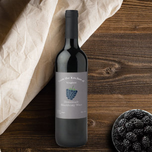 Pour Bouteilles De Vin Kraft & Rustic Blackberry Wine Botter Étiquette