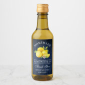 Pour Bouteilles De Vin Limoncello Blue Wood Merci Mini Étiquettes bouteil (Devant)