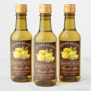 Pour Bouteilles De Vin Limoncello Wood Merci Mini Étiquettes bouteille