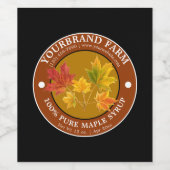 Pour Bouteilles De Vin Modèle Étiquette pur sirop d'érable (Étiquettes simples)