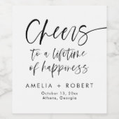 Pour Bouteilles De Vin Moderne Élégante Calligraphie Chevauche Étiquette  (Étiquettes simples)