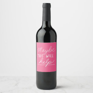 Pour Bouteilles De Vin Peut-Être Que Cela Aidera-T-Il Le Étiquette Du V