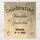 Pour Bouteilles De Vin Rustic Chic Personnalisé Mariage Étiquette bouteil (Étiquettes simples)