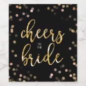 Pour Bouteilles De Vin Salutations à la Bride Wine Étiquette Bachelorette (Étiquettes simples)