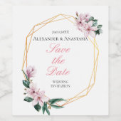 Pour Bouteilles De Vin Save the date. étiquette bouteille mariage. (Étiquettes simples)