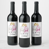 Pour Bouteilles De Vin Sois mon... ? Bl Bun Bride Bl Bun Maid Étiquette d (Bouteilles)