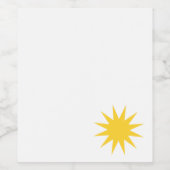 Pour Bouteilles De Vin Sun / Star - Étiquette (Étiquettes simples)